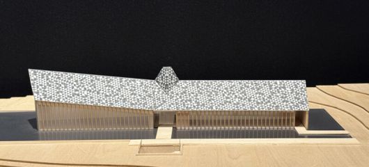 유동룡미술관 2층에 전시된 방주교회 모형. 박미향 기자