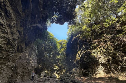 하트 모양 하늘 풍경을 만들 수 있는 안덕계곡. 박미향 기자