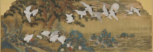창덕궁 대조전을 수놓은 김은호의 벽화 ‘백학도’. 국립고궁박물관 제공