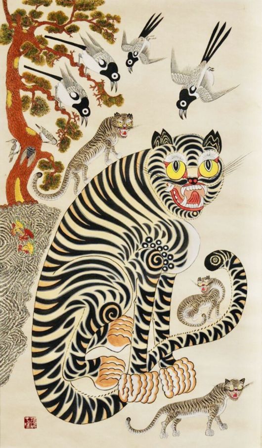 신재현 작 까치호랑이. 리움 소장 미기증 이건희 컬렉션
