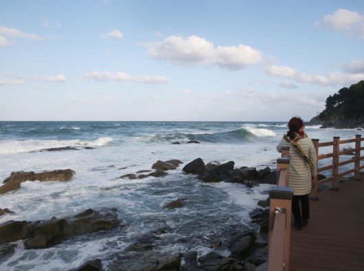 속초 외옹치항 인근 러닝 코스. 박미향 기자