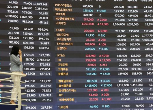 서울 여의도 여의도 KRX한국거래소 홍보관 모습. 연합뉴스