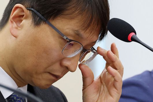 박대준 전 쿠팡 대표이사가 지난 2일 국회 과학기술정보방송통신위원회의 쿠팡 개인정보 유출 사고 관련 현안질의에 나와 의원들의 질문을 받고 있다. 연합뉴스