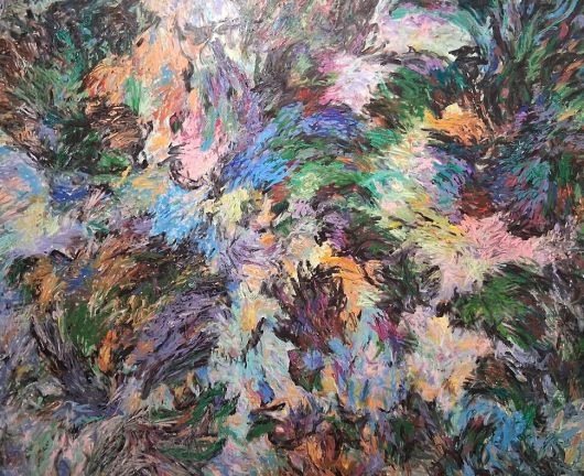 1984~1988년 제작한 유화 작품 ‘염소자리 Ⅰ’의 세부. 노형석 기자