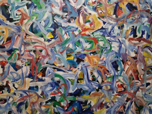 2015년 작 아크릴 그림 ‘물’의 세부. 노형석 기자