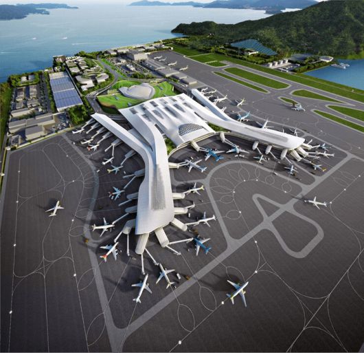 가덕도 신공항 터미널 조감도. 가덕도신공항건설공단 누리집 갈무리