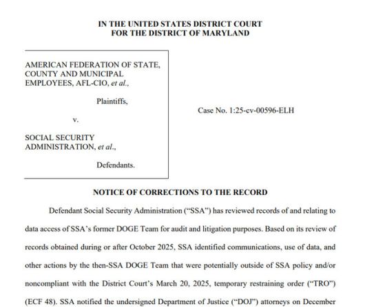 16일 법원에 제출된 사회보장국 개인정보 유출 소송 관련 서류 갈무리.
