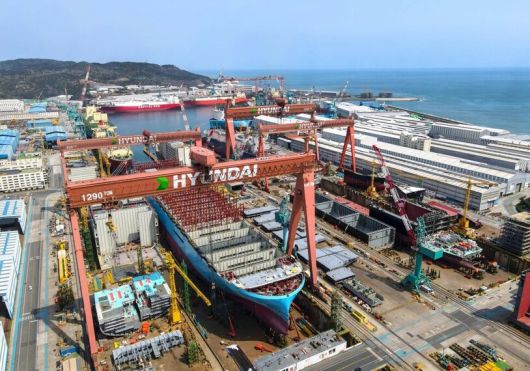 울산 동구 에이치디(HD)현대중공업 조선소 전경. 현대중공업 제공