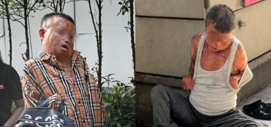 태국 유명 인플루언서 건터치 퐁파이분웻이 자신의 페이스북에 올린 구걸에 나섰다가 경찰에 체포된 중국인들의 모습. 건터치 퐁파이분웻 페이스북 캡처