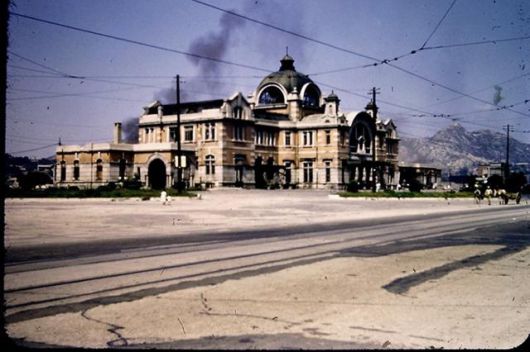 한국전쟁 참전용사 모리스 먼로가 촬영한 1950년대 서울역 전경. 연합뉴스