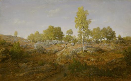 테오도르 루소의 '퐁텐블로 숲의 이른 여름 아침'. 위키피디아