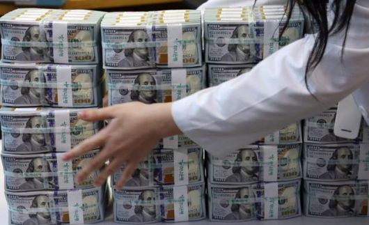 6일 서울 중구 명동 하나은행 위변조대응센터에서 직원이 미국 달러화 지폐를 정리하고 있다. 뉴스1