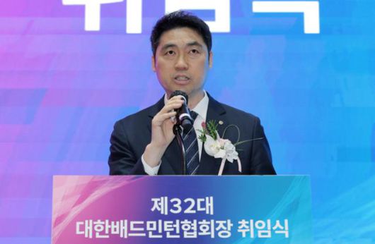 김 회장이 취임사를 밝히고 있다. 뉴스1