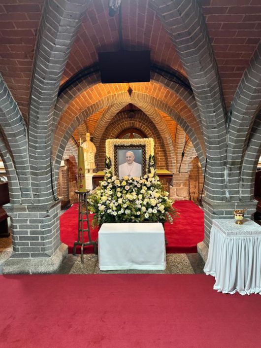 서울 명동 대성당에 마련된 프란치스코 교황의 공식 빈소. 서울대교구 제공