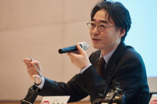 임종윤 코리그룹 회장이 2024년 3월 서울 영등포구 FKI타워 콘퍼런스 센터에서 열린 기자간담회에 참석해 발언하고 있다. 임종윤 회장 측 제공