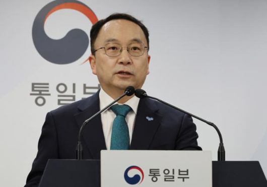 구병삼 통일부 대변인이 28일 종로구 정부서울청사에서 현안 관련 정례브리핑을 하고 있다. 뉴시스