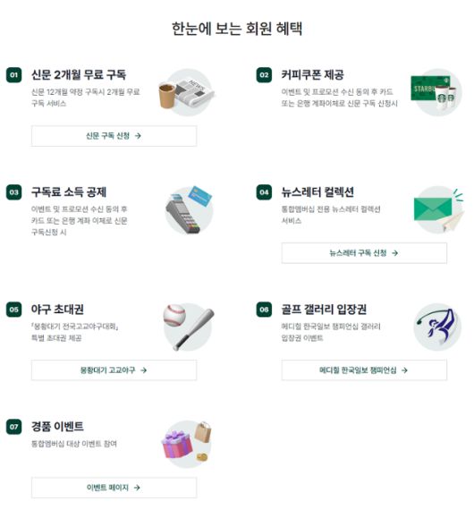 한눈에 보는 '한국일보 통합멤버십' 혜택, 회원가입을 부탁드립니다