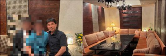 더불어민주당이 19일 서울 여의도 당사에서 윤석열 전 대통령의 내란 혐의 사건 재판장인 지귀연 서울중앙지법 부장판사가 유흥업소에서 접대받았다라는 의혹을 제기하며 관련 사진을 공개했다. 연합뉴스