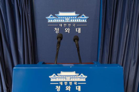 5일 서울 종로구 청와대 춘추관 내 기자회견장의 모습. 이 공간은 문재인 전 대통령까지 청와대의 각종 브리핑이 열렸던 곳이다. 이재명 대통령이 집무실을 청와대로 이전할 방침인 것이 알려져 이곳도 다시 취재진으로 북적거릴 가능성이 높아졌다. 연합뉴스