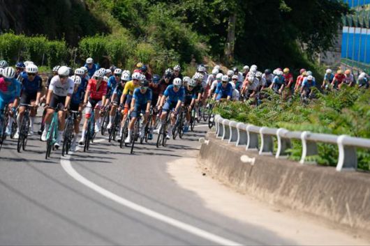 '트루 드 경남 2025'참가 선수들이 지난 7일 남해 스테이지 구간을 질주하고 있다. 경남도 제공