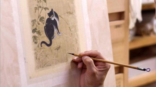 '추일한묘'를 복원하고 있는 모습. 대구간송미술관 제공