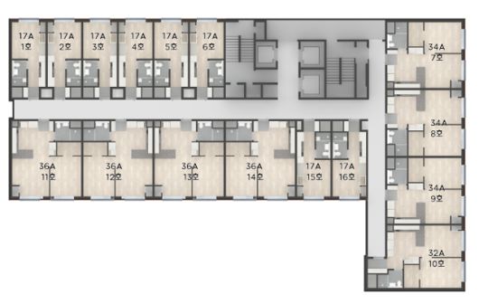 서울 강동구 길동 청년안심주택 주택 배치도. 홈페이지 캡처