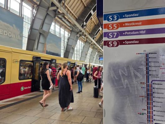 15일 독일 베를린의 중심가 알렉산더 광장역에서 시민들이 S반(광역전철)을 타기 위해 이동하고 있다. 베를린=정승임 특파원