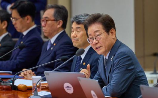 이재명 대통령이 24일 서울 용산 대통령실 청사에서 열린 국무회의에서 발언하고 있다. 뉴스1