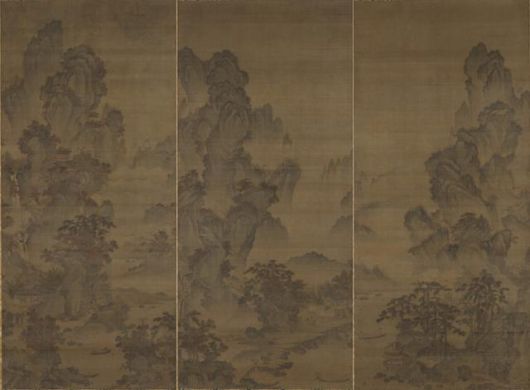 일본 모리미술관 소장품인 '산수도'. 국립중앙박물관 제공