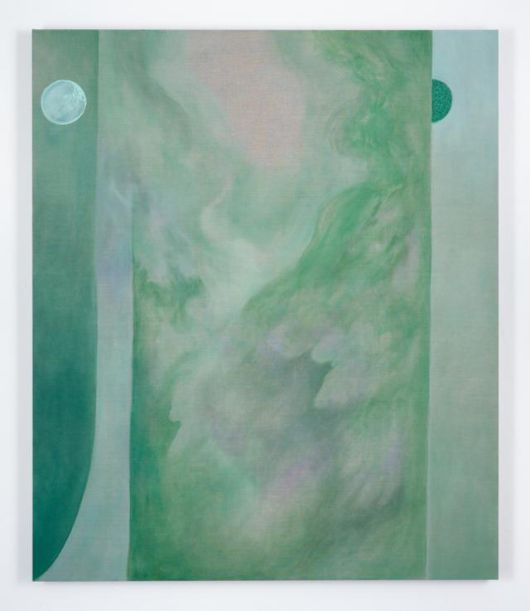 사진설명: 김경연, Two Skies (2024) 린넨 위 유화, 165×147cm