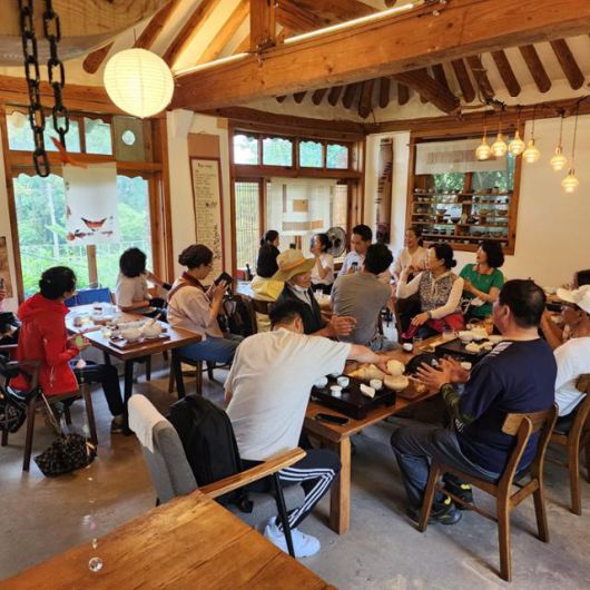 해남군이 수도권 주민을 대상으로 실시한 귀농귀촌 팸투어 전경. 해남군 제공