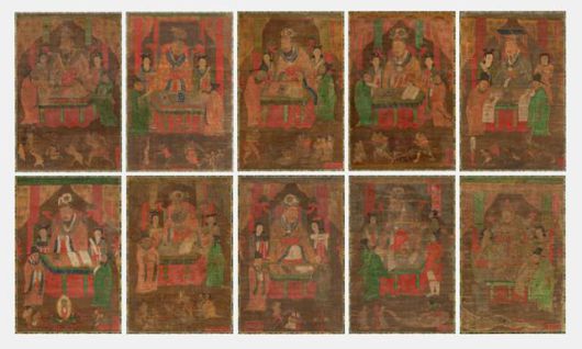 시왕도 전체 10폭 모습. 국가유산청 제공