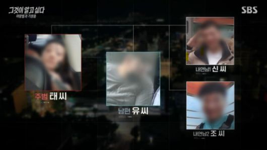 피의자 일당의 관계도. SBS 그것이 알고 싶다 캡처