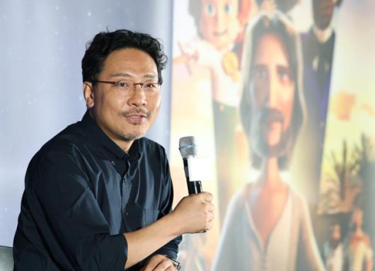 장성호 감독이 2일 오후 서울 용산구 CGV용산아이파크몰에서 열린 애니메이션 킹 오브 킹스 언론시사회 및 기자간담회에서 미소를 짓고 있다. 뉴스1