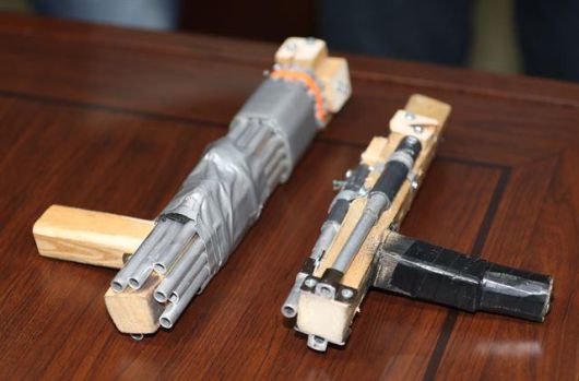 오패산 총격 사건의 범인 성모씨가 소지했던 사제 총기. 연합뉴스