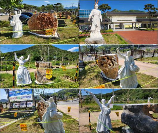 경북 청도군에 설치된 최바오로의 조각상. 한국일보 자료사진