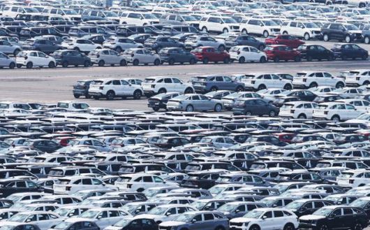 7일 경기 평택항에 수출용 자동차가 세워져 있다. 평택=연합뉴스