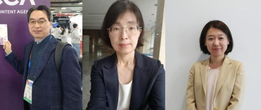 K콘텐츠의 지속적 성장을 위한 과제와 전략에 대해 조언해 준 전문가들. 왼쪽부터 고삼석 동국대 AI융합대학 석좌교수, 곽현주 한국문학번역원 번역교육본부장, 송진 한국콘텐츠진흥원 산업정책연구센터 센터장(가나다 순). 본인 제공