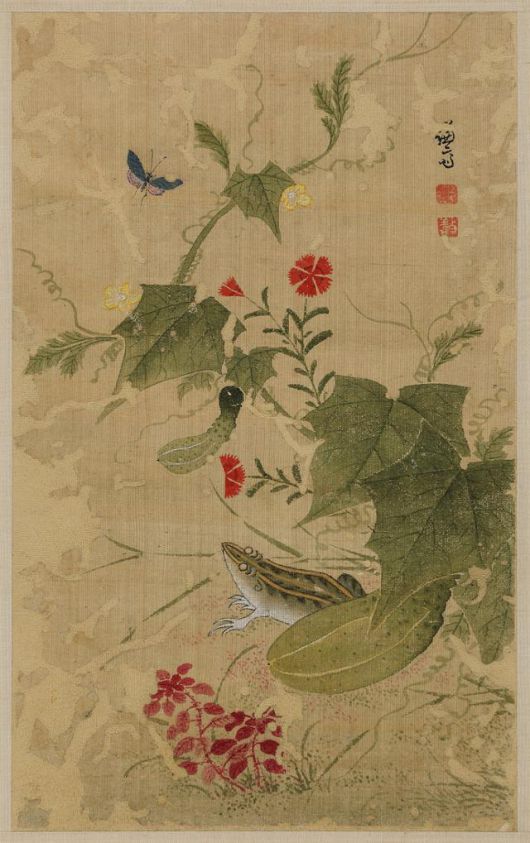 겸재 정선의 화훼영모화첩 중 '과전전계'. 대구 간송미술관 제공