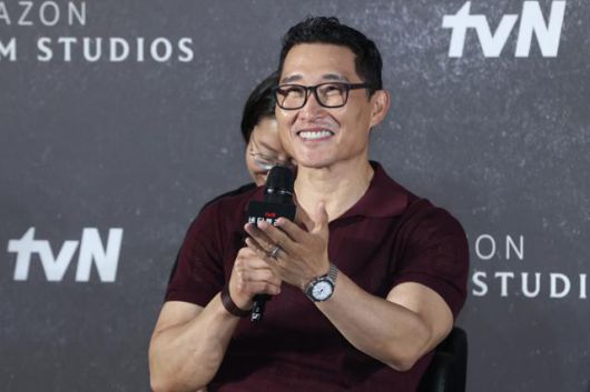 한국계 미국배우 대니얼 대 김이 21일 서울 CGV용산아이파크몰에서 열린 영화 '버터플라이' 기자간담회에서 인사말을 하고 있다. 연합뉴스