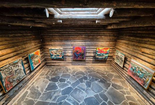 핀란드 라플란드 키틸라 새레스퇴니에미 미술관 본관 주 회랑