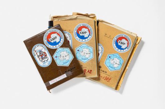 남극세종과학기지 초대 월동대장으로 활동한 장순근 극지연구소 자문위원의 1988년 당시 기록 노트. 국가유산청 제공