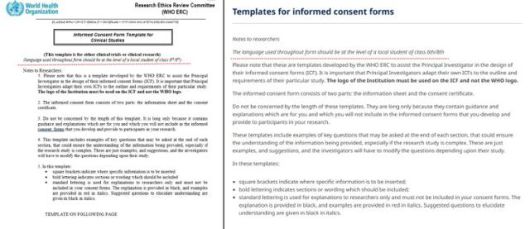 세계보건기구(WHO)는 올바른 임상시험 설명서 등을 위한 가이드라인에서 '임상시험 설명서가 6~8학년(만 12~14세)에 적합한 수준이어야 한다'고 강조하고 있다. WHO 홈페이지 및 자료 캡처