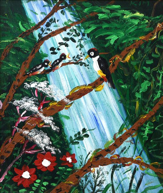 김종학, 폭포, 캔버스에 아크릴, 53×45.5cm(10호), 2002