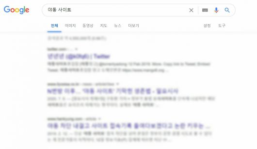 검색 지역을 미국으로 설정한 후 '야동 사이트'를 검색했을 때 화면. 낯뜨거운 사이트와 이미지가 검색됐다. [구글 캡처]