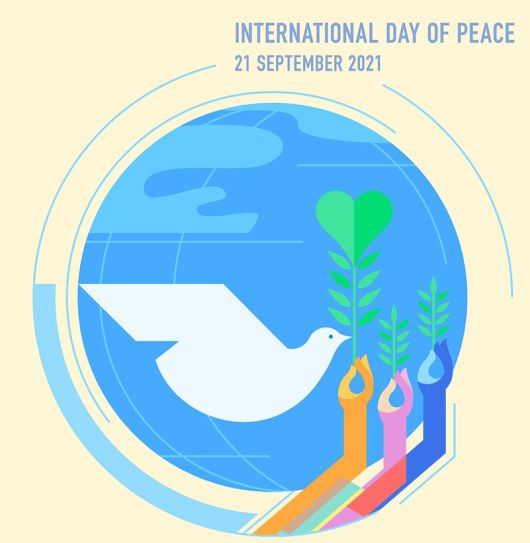 ‘국제 평화의 날’을 강조하는 유엔 포스터. [사진=유엔 홈페이지 캡처]