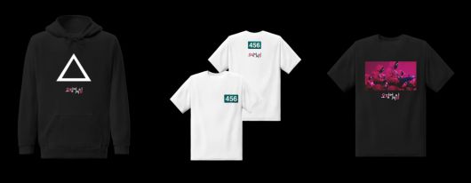 넷플릭스 공식 온라인몰에서 판매 중인 오징어 게임 티셔츠 [넷플릭스닷숍 캡처]