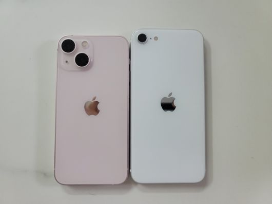 (좌)아이폰13 미니 (우)아이폰SE2 [박혜림 기자/rim@]