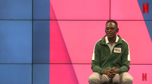 딘 가필드 넷플릭스 공공정책 부사장이 지난 4일 JW메리어트 동대문에서 가진 미디어오픈 토크에서 기자들의 질문에 답변하고 있다. [넷플릭스 유튜브]