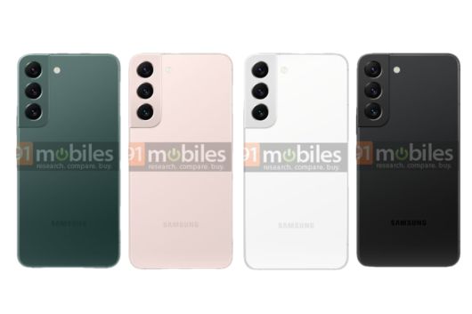 삼성전자 올 전략 스마트폰 ‘갤럭시S22’ 4가지 색상 이미지 [91모바일(91mobiles]